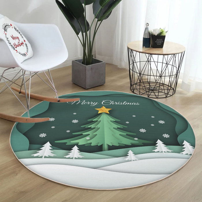 Conceptum Alfombra Verde y Blanca de 100 cm Conceptum Alfombra Verde y Blanca de 100 cm